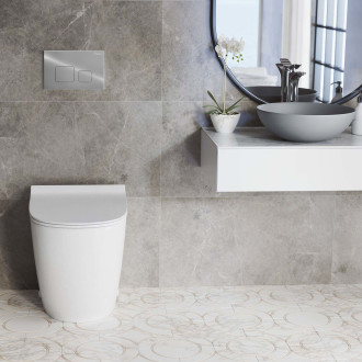 Rea Podomítkový modul pro WC závěsné mísy s tlačítkem F Chrome KPL-90010