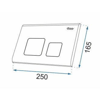 Rea Podomítkový modul pro WC závěsné mísy s tlačítkem F Chrome KPL-90010