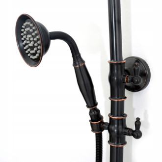 Rea Sprchový set s baterií Vintage Old Black REA-P2367