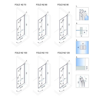 Rea Skládací sprchový kout REA FOLD N2 KPL-K7443