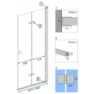 Rea Sprchové dveře Fold Modul 110 REA-K7438