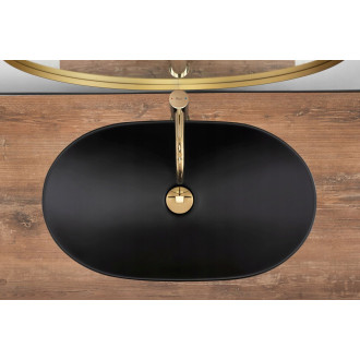 REA Umyvadlo na desku Royal Black Matt REA-U0442