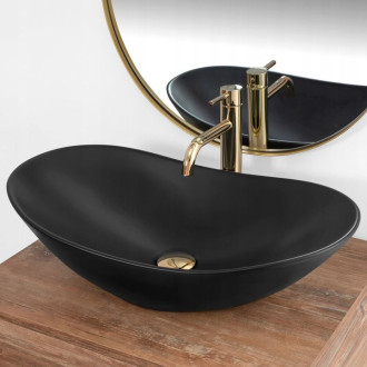 REA Umyvadlo na desku Royal Black Matt REA-U0442