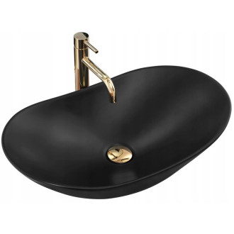 REA Umyvadlo na desku Royal Black Matt REA-U0442