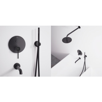 Rea Vanový a sprchový set s výlevkou Lungo Black REA-P4112