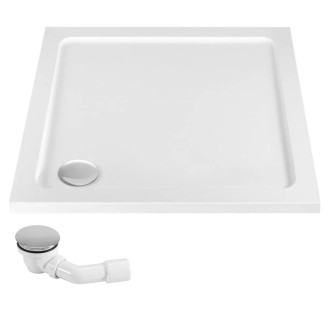 Rea skleněný kout průhledný bez vaničky 900x900x1900 mm Fargo Black  REA-K6318