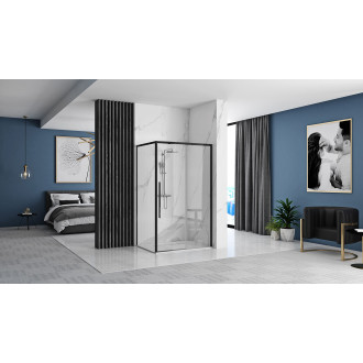 Rea Sprchový kout z průhledného skla 900x900 Solar Black REA-K6412