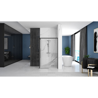 Rea Sprchový kout z průhledného skla 900x900 Solar Black REA-K6412