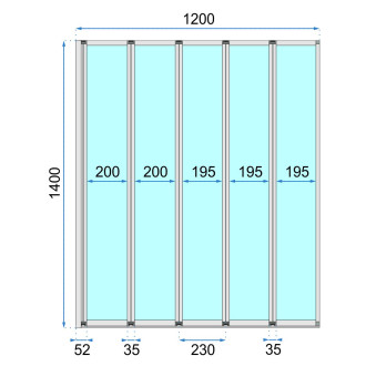 Rea vanová zástěna 1200x1400 Idea 120 REA-W0850