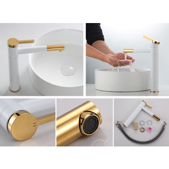 Rea Baterie umyvadlová vysoká Smart WhiteGold REA-B8400