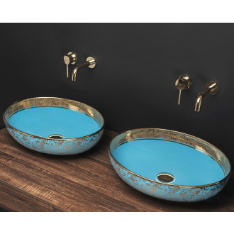 Rea Umyvadlo na desku Margot Blue Gold REA-U8709
