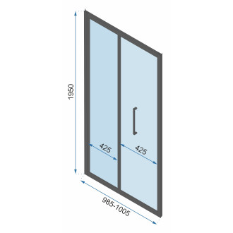 Rea Rohová sprchová kabina Rapid Fold KPL-09901