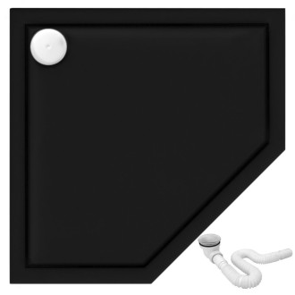 Sprchový kout REA DIAMOND 90x90 - matná černá