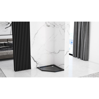 Sprchový kout REA DIAMOND 90x90 - matná černá