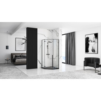 Sprchový kout REA DIAMOND 90x90 - matná černá