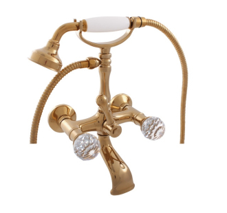 RAV SLEZÁK Baterie vanová s hadicí a sprchou - zlato BRILLIANCE160.5Z