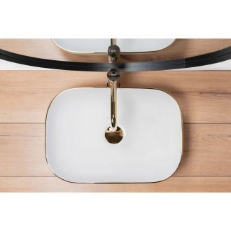 REA Umyvadlo na desku Belinda Gold Edge REA-U8736