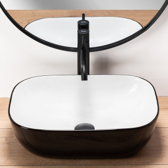 REA Umyvadlo na desku Belinda White Black REA-U6332