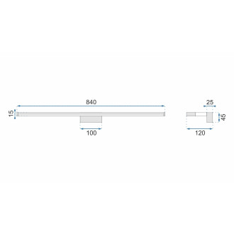Rea Svítilna nad zrcadlo LED 90cm - chrom OSW-05001
