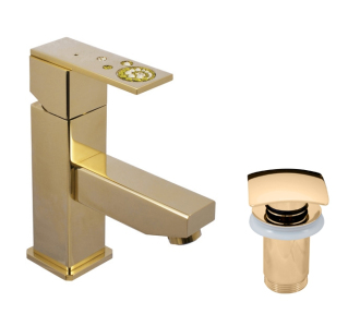 RAV SLEZÁK Baterie umyvadlová s kovovou výpustí click-clack - výška 169 mm ROYAL1027.5