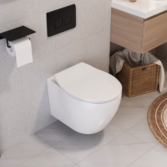 Rea WC ovládací tlačítko, černá matná REA-E9854