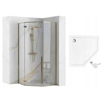 Sprchový kout REA DIAMOND 90x90 - zlatá