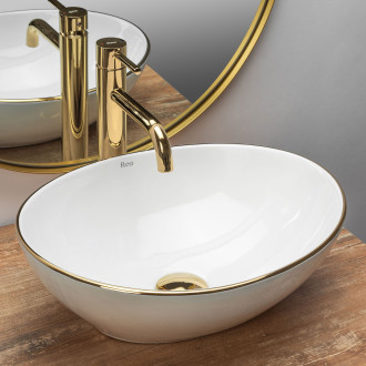 REA Umyvadlo na desku Sofia Gold Edge REA-U3287