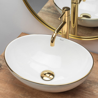 REA Umyvadlo na desku Sofia Gold Edge REA-U3287