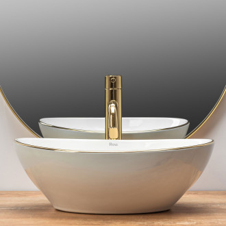 REA Umyvadlo na desku Sofia Gold Edge REA-U3287