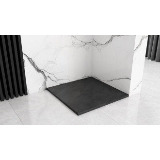 REA Sprchová vanička Black Stone 90x90 REA-K9601