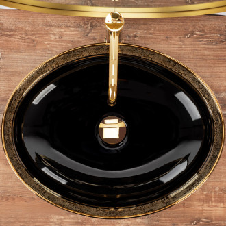 Rea Umyvadlo na desku Margot Black Gold REA-U8978