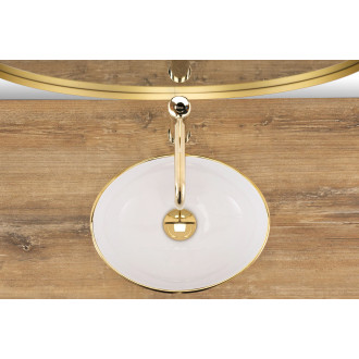 Rea Umyvadlo na desku Sofia mini white gold REA-U6334
