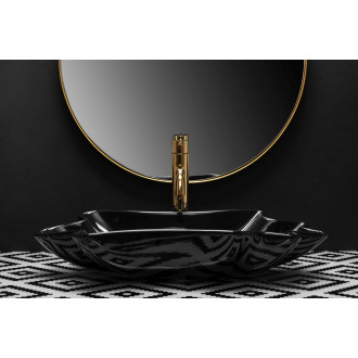 Rea Infinity umyvadlo na desku, černá + click clack REA-U3401