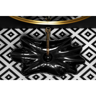 Rea Infinity umyvadlo na desku, černá + click clack REA-U3401