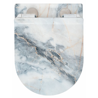Rea Závěsné WC Carlos Duroplast Slim Zm Granit Shiny REA-C8002