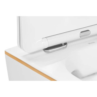 Rea Závěsné WC Carlo Mini Rimless Duroplast Gold Edge REA-C1222