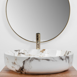 Rea Umyvadlo na desku Queen Carrara Shiny REA-U1232