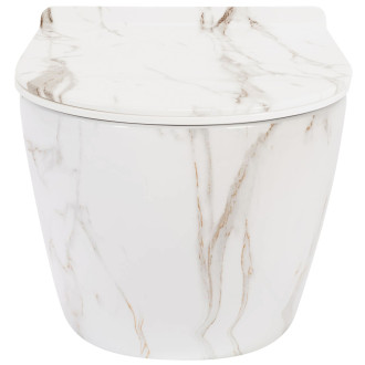 Rea Závěsné WC Carlos Rimless Duroplast Flat Zm Aiax Shiny Rea-c6385