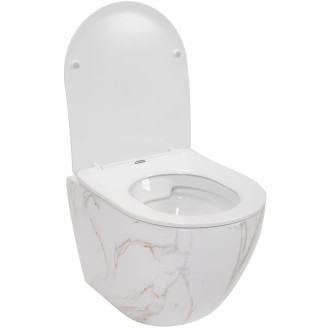 Rea Závěsné WC Carlos Rimless Duroplast Flat Zm Aiax Shiny Rea-c6385