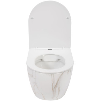 Rea Závěsné WC Carlos Rimless Duroplast Flat Zm Aiax Shiny Rea-c6385