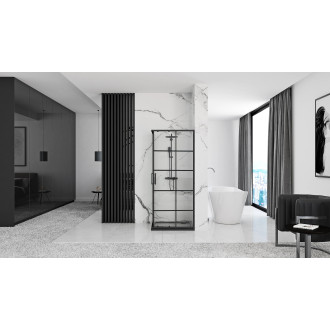 Sprchový kout REA CONCEPT 90x90 - černý