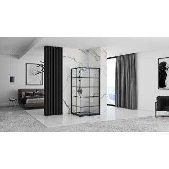 Rea Sprchový kout REA CONCEPT 80x100 - černý KPL-K1006