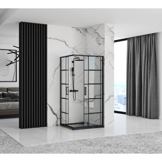 Rea Sprchový kout REA CONCEPT 80x100 - černý KPL-K1006
