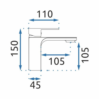 Rea URBAN umyvadlová baterie nízká, chrom REA-B9904