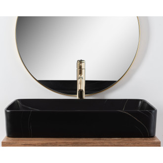 Rea Denis umyvadlo na desku, černý matný kámen REA-U6510