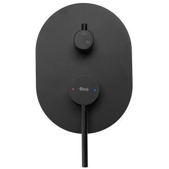 Rea Oval Podomítkový sprchový set + box, černá REA-P8467