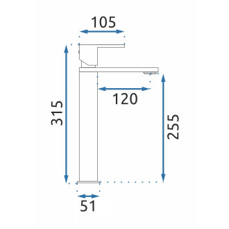 Rea FLIP umyvadlová baterie vysoká, černá REA-B2007