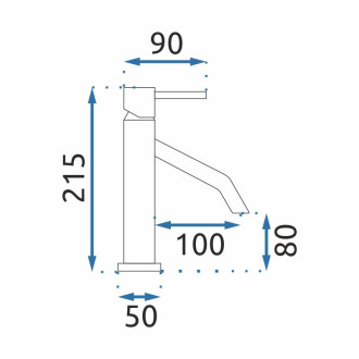 Rea LEVEL umyvadlová baterie nízká, zlatá REA-B2044