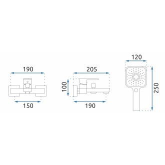 Rea ORIX vanová baterie, černá REA-B5133