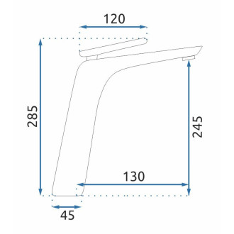 Rea Jager vysoká umyvadlová baterie, černá REA-B5122